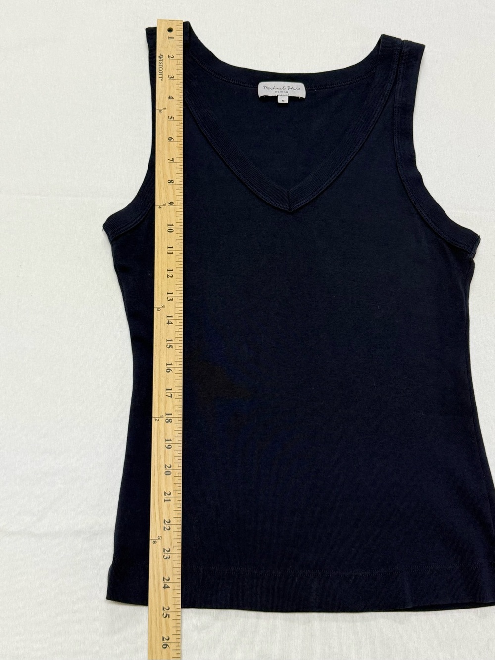 Michael Stars Navy V-Neck Cotton Tank - Picture 5 of 6